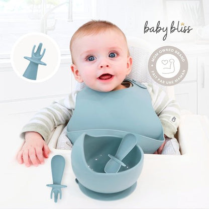 Baby Bliss Silicone Baby Spoons - Self Feeding Utensils for Infants 6 Months+, BPA Free, 6 Pack