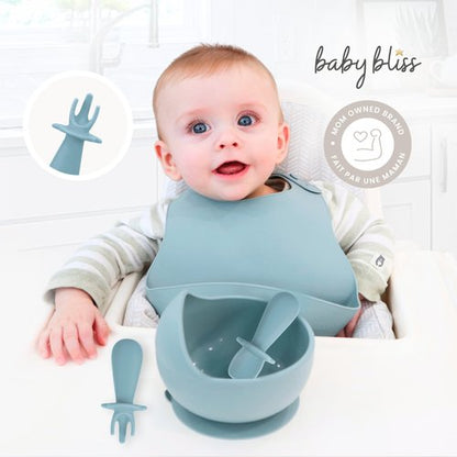 Baby Bliss 6 Pack Baby Spoons Self Feeding 6 Months +, Baby Utensils Silicone Baby Spoon, Baby Led Weaning Supplies, Self Feeding Spoon, Infant Spoons First Stage, BPA Free