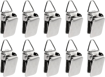 Wise Linkers Hanging Clips - Medium Power Triangle Clips for Tapestry, Rugs & Paintings | Pack of 10 (Silver)