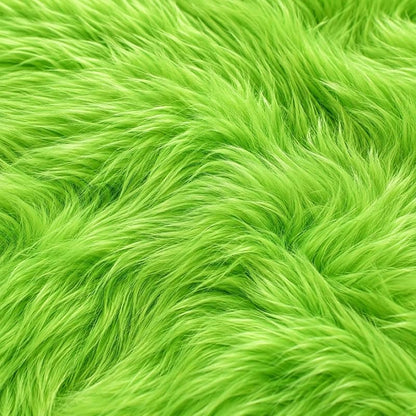 18-Inch Green Faux Fur Christmas Tree Skirt - Variation Green+18inches