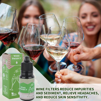 Wine Sulfite Remover Drops, Clerona Wine Filter Drops, Wine Filters for Histamines and Sulfite, the Wine Purifier, Naturally Eliminate Wine Sensitivities and Allergies, (Bottle of 1)