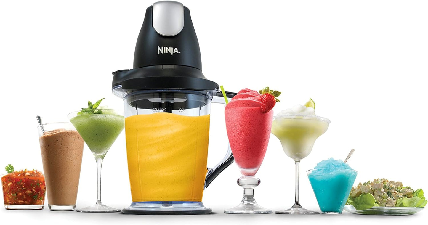 Ninja QB1004 Blender - 450W Food Processor with 48oz Pitcher & 16oz Chopper Bowl | Perfect for Smoothies & Meal Prep, Black