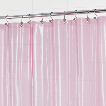 Barossa Design Shower Curtain Liner - Premium Clear Pink PEVA, Waterproof with 3 Magnets | Standard Size