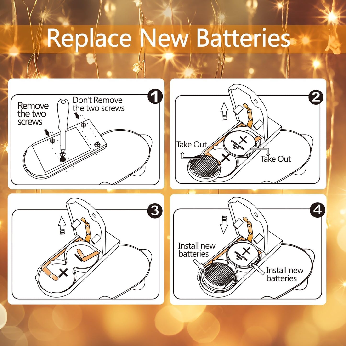 Skiennix 6 Pack Fairy Lights - Battery Operated Twinkle Lights with Timer | 20 LED Warm White, 6.5ft Silver Wire for Weddings & Parties