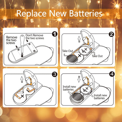 Skiennix 6 Pack Fairy Lights - Battery Operated Twinkle Lights with Timer | 20 LED Warm White, 6.5ft Silver Wire for Weddings & Parties
