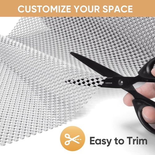 BALEINE Cabinet Liner - Non-Adhesive, Non-Slip Drawer & Shelf Protector | 12 in x 10 Ft, Gray