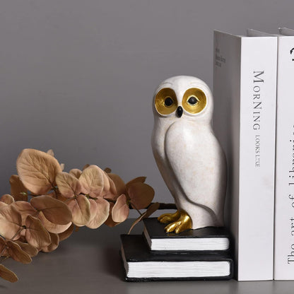 Skiennix Owl Decorative Bookends - Unique Bronze Bird Book Holders with Anti-Slip Base | Luxurious Kids Room Decor
