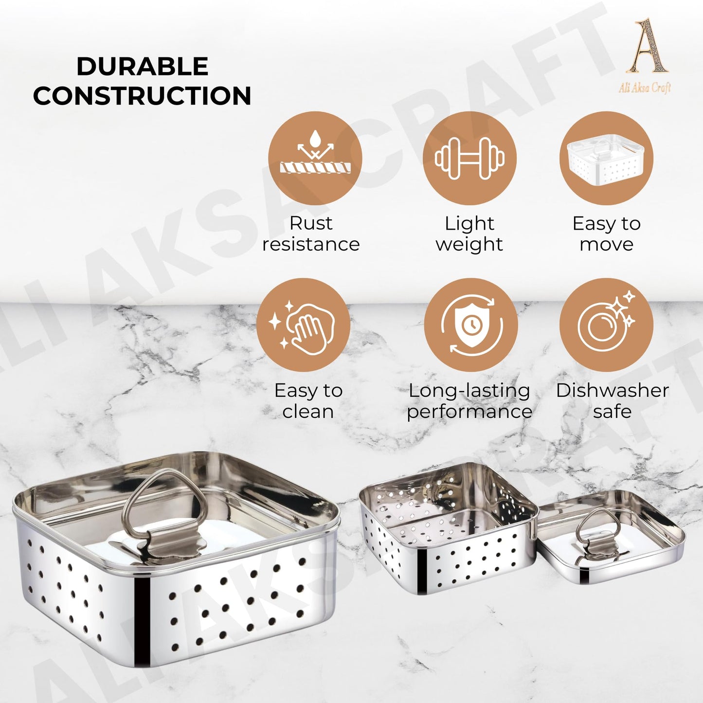 Stainless Steel Square Shape Paneer/Tofu/Cheese Maker Mould Machine Hard Presse Mold KIt For Paneer/Cheese Making (450ml)