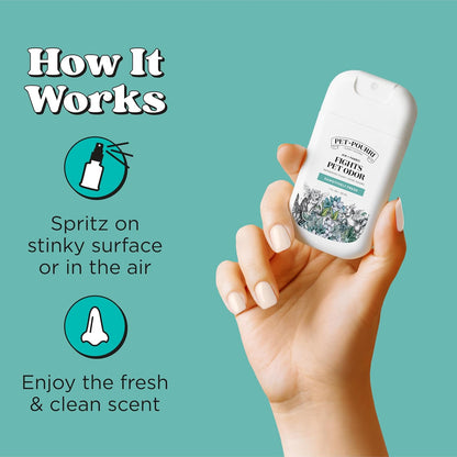 Poo-Pourri Pawsitively Fresh Pocket Deodorizer Spray - Natural Pet Odor Remover for Dogs & Cats - Vet Recommended