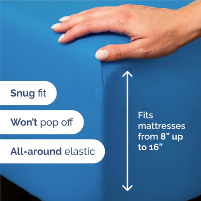 Royal Blue Full Size 4-Piece Sheet Set | Comfy, Breathable & Cooling Hotel Luxury Bedding - Deep Pockets, Soft & Wrinkle-Free