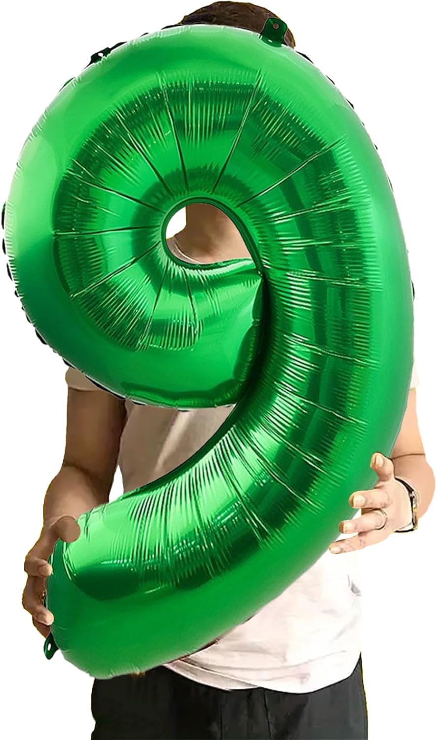 Number Balloons | Giant Green Number 9 Balloon - 40 Inch for St. Patrick's Day Birthday Decorations