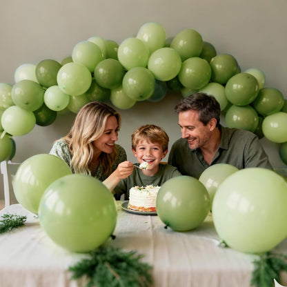 Skiennix 12-Inch Olive Green Latex Balloons - 110 Pack for Birthday Parties & Baby Showers