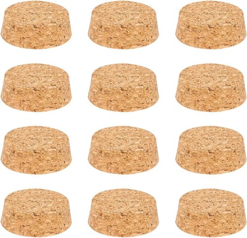 BENECREAT 12PCS Wooden Tapered Cork Plugs, 1.89~2 inch Natural Soft Wood Replacement Corks for Wines, Old Bottles, Jars, Arts, DIY Crafts