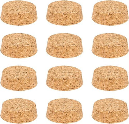 BENECREAT 12PCS Wooden Tapered Cork Plugs, 1.89~2 inch Natural Soft Wood Replacement Corks for Wines, Old Bottles, Jars, Arts, DIY Crafts