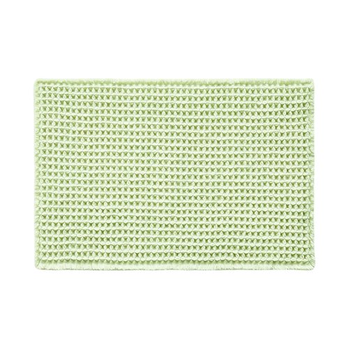 TYUU Waffle Bath Mat, Boho Bathroom Rugs Non Slip Washable Super Absorbent Quick Dry Cute Bath Mat Farmhouse Bathroom Decor, 36"x24" Pale Green