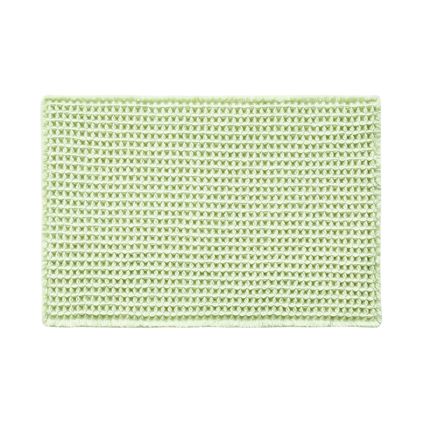 TYUU Waffle Bath Mat, Boho Bathroom Rugs Non Slip Washable Super Absorbent Quick Dry Cute Bath Mat Farmhouse Bathroom Decor, 48"x24" Pale Green