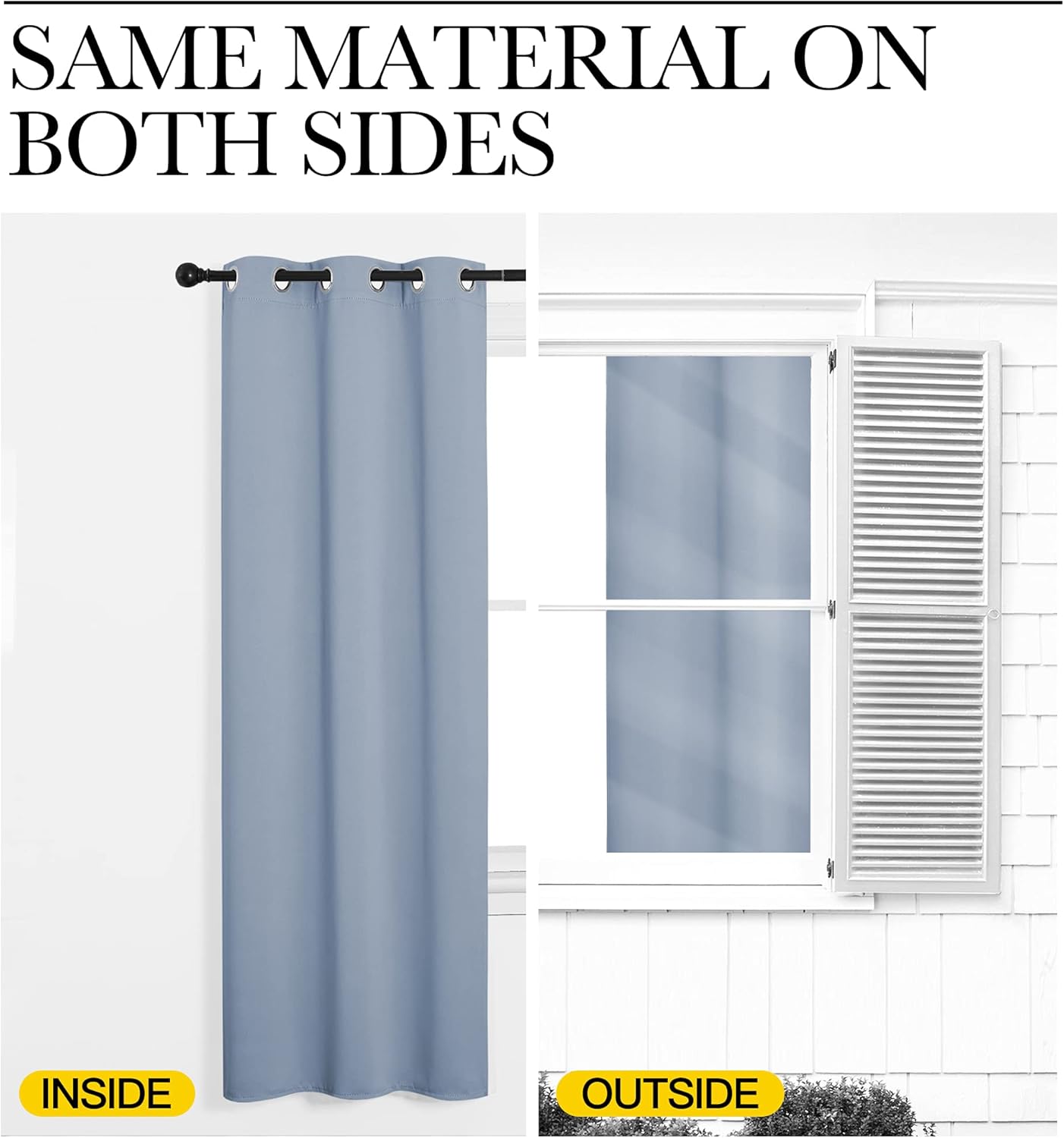 NICETOWN Vintage Blue Blackout Curtains - Thermal Insulated Drapes for Small Windows | 45" Length, 29" Wide, 2 Panels