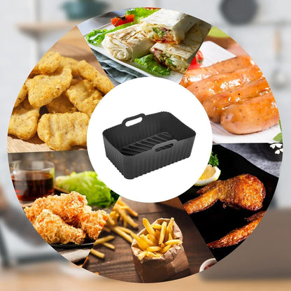Skiennix Silicone Air Fryer Liners - Non-Stick Reusable Accessories for Ninja Foodi Dual DZ201 | Fits 8 QT