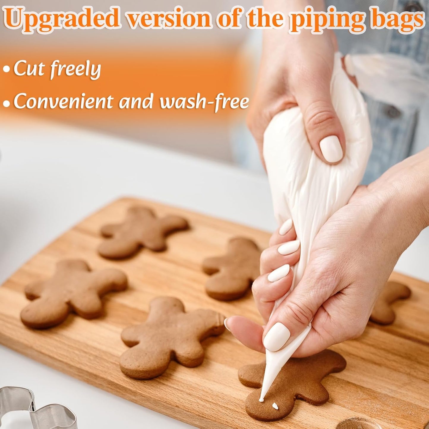 Skiennix Disposable Piping Bags - Thickened Design for Cake Decorating | 16 Inches, 500 Pcs