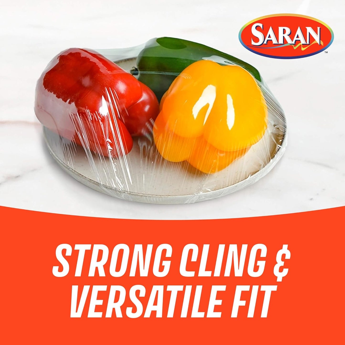 Saran Cling Plus Plastic Wrap - Clear Food Storage with Easy Dispense | 200 Sq Ft Roll