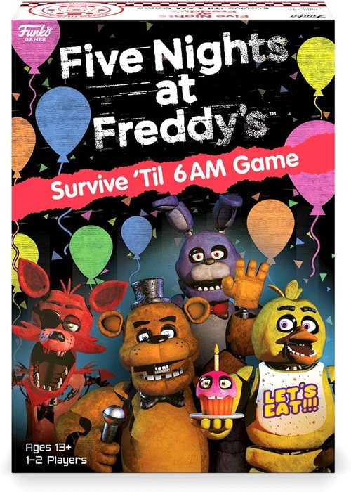 Funko Games Five Nights at Freddy's - Survive 'Til 6AM Strategy Game | 1-2 Players, Ages 13+