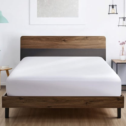 FreshCulture Queen Fitted Sheet - Hotel Quality, Ultra Soft & Breathable Brushed Microfiber, Deep Pocket, Cooling Fitted Sheets for Queen Size Bed (White)