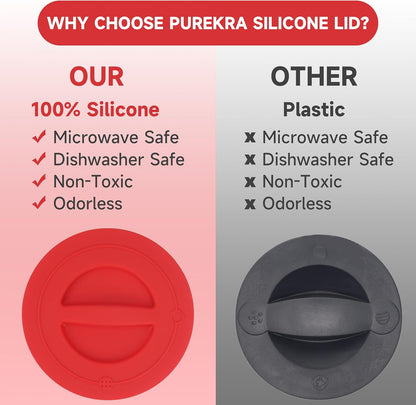 Skiennix Silicone Replacement Lids - 3 Pack for Pyrex Measuring Cups | Reusable, Food-Grade, Dishwasher & Microwave Safe