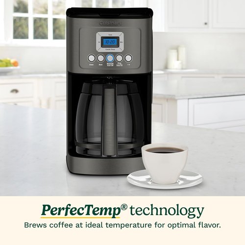 Cuisinart 14-Cup Coffee Maker - Programmable PerfecTemp with Brew Strength Control | Black Stainless Steel