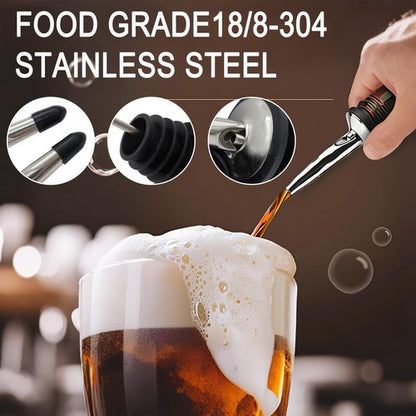 36 Pack Stainless Steel Liquor Pour Spouts with Rubber Caps, Bottle Pourers for Wine, Oil, Vinegar, and Alcohol – Bartender Bar Tools and Accessories