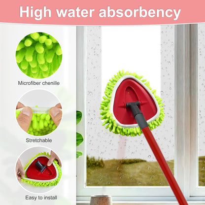 Mop Heads Replacement for Ocedar, Mop Replace Head for Ocedar EasyWring 1 Tank, Microfiber Spin Mop Refills, Include 4 Spin Mop Replacement Head Deep Cleaning Machine Washable with 2 Scrubber Mop Head
