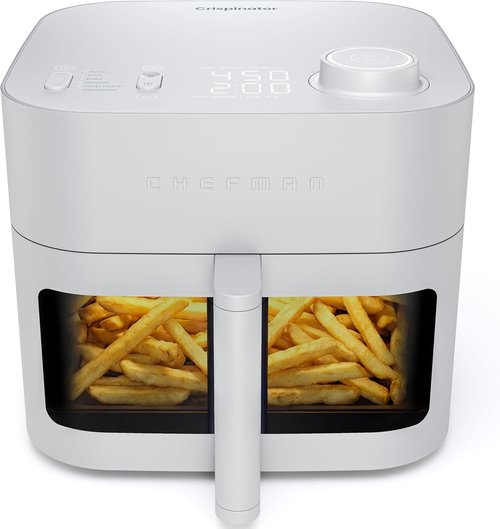Chefman Crispinator Air Fryer - 6-in-1 with 8 Qt Capacity & TurboFry Pro Technology for Fast, Even Cooking