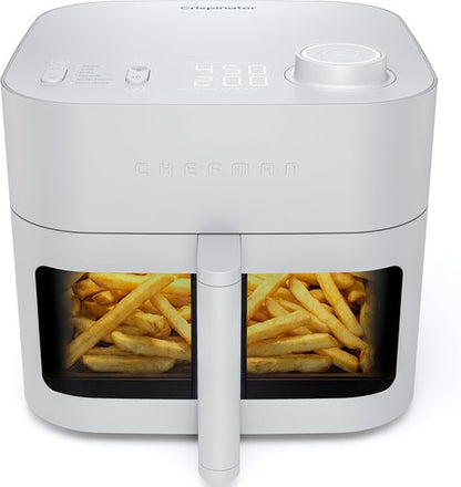 Chefman Crispinator Air Fryer - 6-in-1 with 8 Qt Capacity & TurboFry Pro Technology for Fast, Even Cooking
