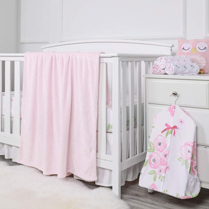 TILLYOU Toddler Flannel Blanket - Cozy Pink Baby Blanket for Crib & Stroller | 40x50 Inches