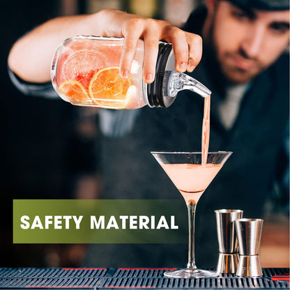 Mason Jar Pour Spouts. free flow Mason Jar Pour Spouts, mason jar for spout regular mouth size 70mm dispenser germination cover. Leak-Proof 22-Pack + 44 Black Lid Caps (22 Pack BlacK)