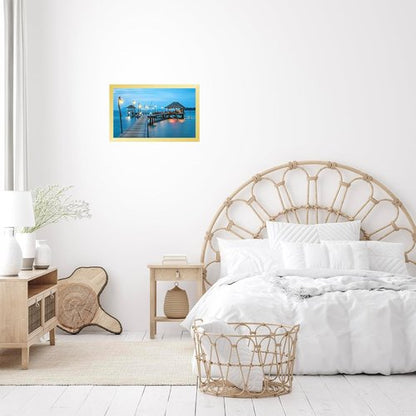 JCJMY 13x22 Gold Picture Frame - Versatile Horizontal & Vertical Wall Hanging for Photos & Posters