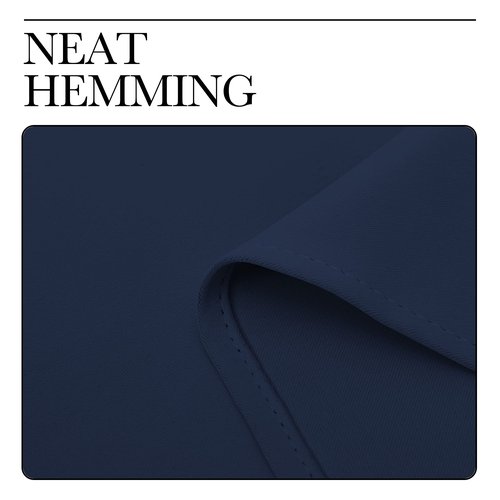 NICETOWN Blackout Curtains Panels for Living Room, 2 Panels, 66 x 92 Inch, Navy, 3 Pass Microfiber Noise Reducing Thermal Insulated Solid Ring Top Blackout Window Drapes
