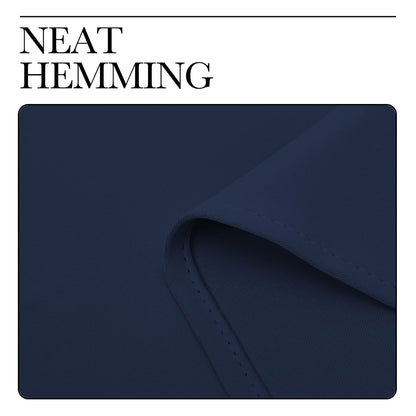 NICETOWN Window Drapes Long Curtains - Living Room Panels Grommet Top Window Treatment for Hall & Guest Room (Navy, 42 inches Wide x 90 inches Long, 2 Pieces)