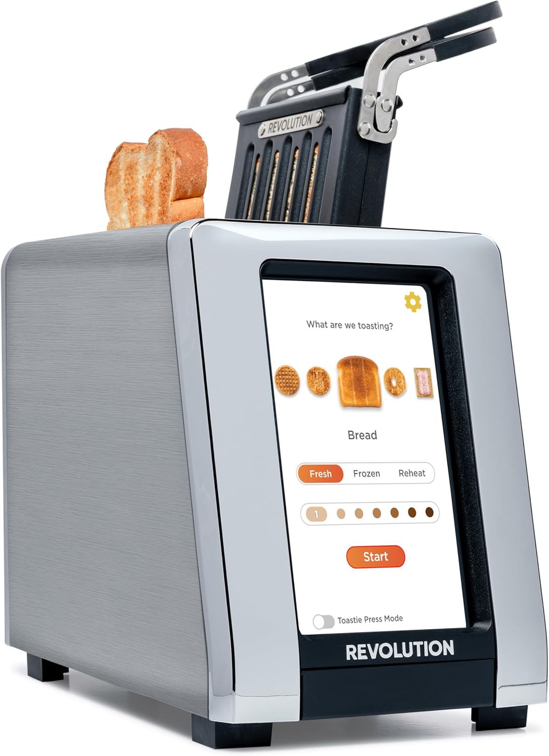 Revolution R180 Connect Touchscreen Smart Toaster & Toastie Press - 6 Bread Types, 7 Browning Levels, Stainless Steel, 2-Slice