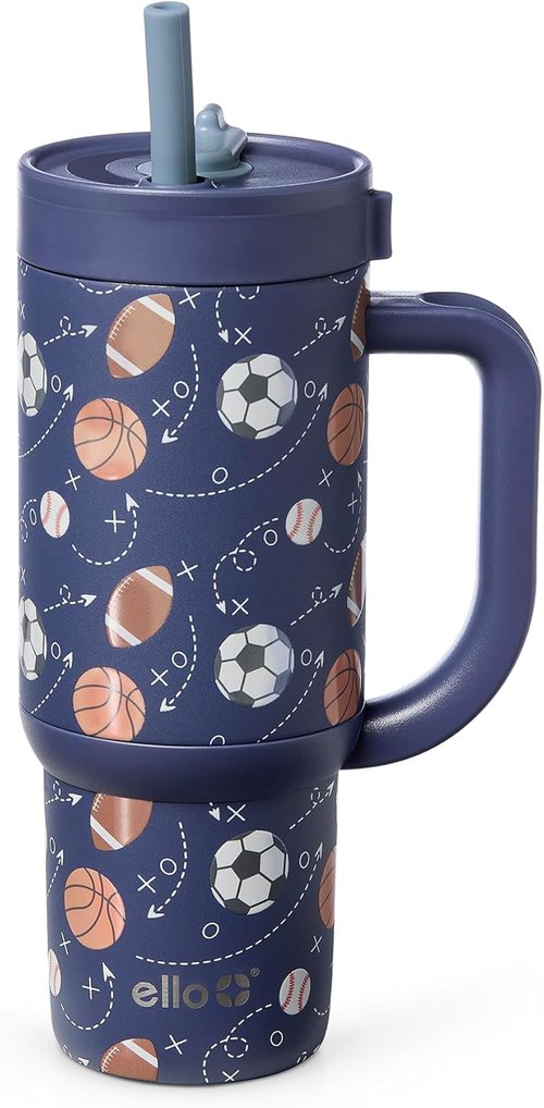 Ello Oasis 18oz Stainless Steel Tumbler - Stylish Goal Getter Design for On-the-Go Hydration