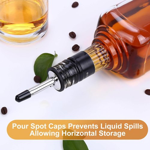 180PCS Pourers Dust Covers, Pour Spot Caps, Liquor Spout Covers, Olive Oil Liquor Bottle Pour Spout Cover, Black Rubber Pourer Cap,Wine Pourers Cover