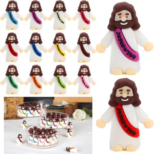BSTCRAFT Mini Jesus Figurines - 80 Pcs Religious Gifts for Easter Egg Stuffers & Sunday School