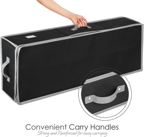 Hearth & Harbor Wrapping Paper Storage Container - Tear-Proof Organizer with Interior Pockets | Holds Up to 22 Rolls