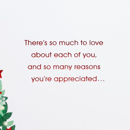 American Greetings Christmas Card - Sentimental Holiday Greeting for Daughter & Family | Artistic Die-Cut Design