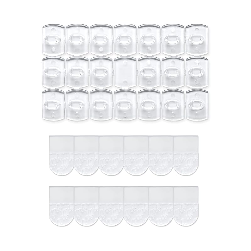 Damage-Free Indoor Light Clips Kit - 100 Clips + 120 Strips, MOVELYST (Variation: Mini-100 PCS)