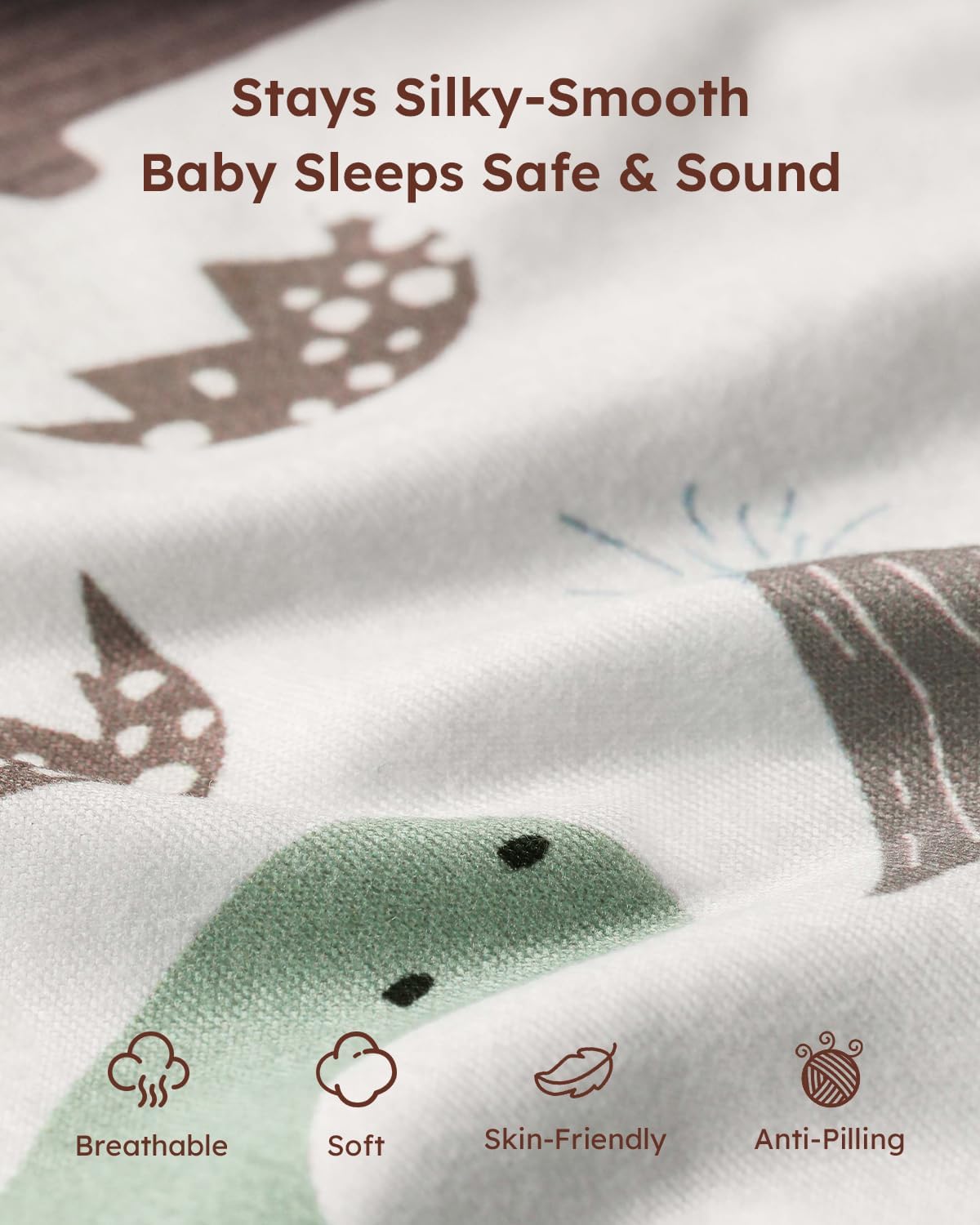 Yoofoss Baby Pack and Play Sheets - Ultra Soft Dark Blue Dinosaur Fitted Mini Crib Sheets | 38x26 Compatible with Graco