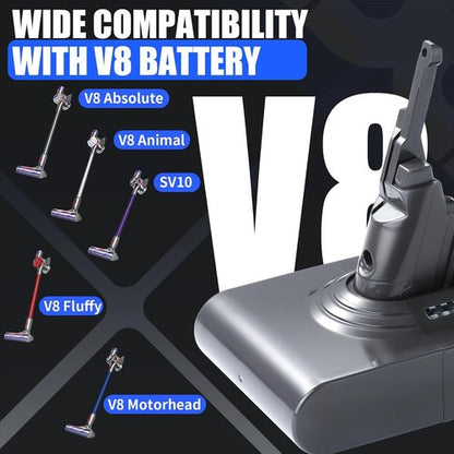 Dyson V8 Battery Replacement - 7000mAh 21.6V Li-ion for SV10 Animal/Absolute/Fluffy/Motorhead