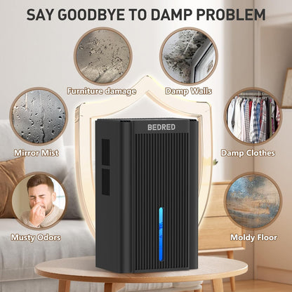 Skiennix 95OZ Dehumidifier for Home - Quiet Operation with Auto Shut Off & 7 Color Ambient Light | Ideal for Living Room, Bedroom, Basement (Black)