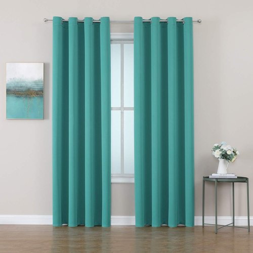 ChrisDowa Blackout Curtains - Thermal Insulated Room Darkening Panels, 120 Inches Long, Teal (Set of 2)