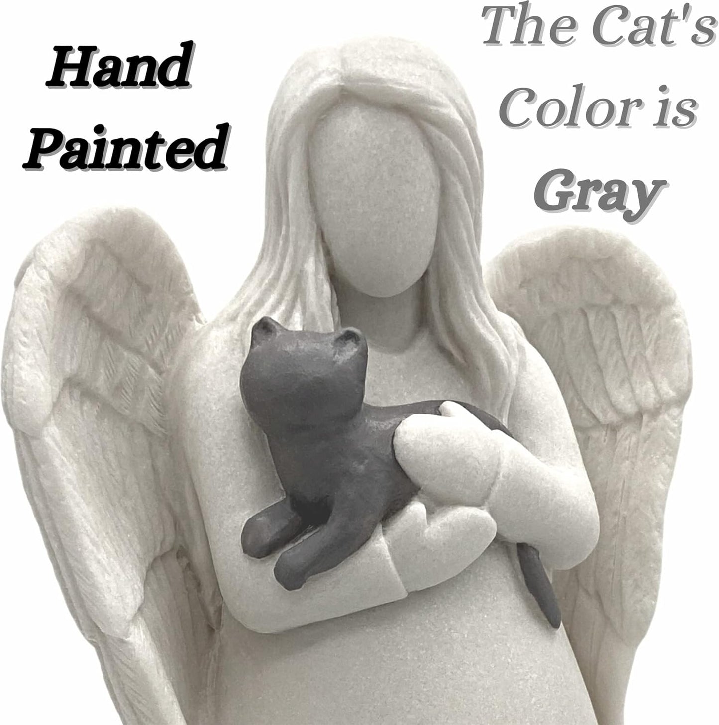 OakiWay Cat Memorial Gifts - Angel Candle Holder Figurine with Flickering LED Light | Sympathy Gifts for Cat Lovers