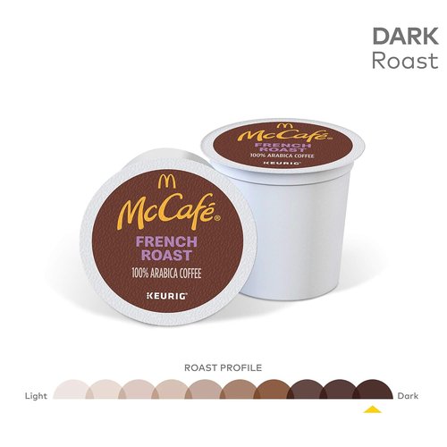 McCafe French Roast Coffee K-Cup Pods - Dark Roast, Single Serve, 60 Count (6 Packs of 10)